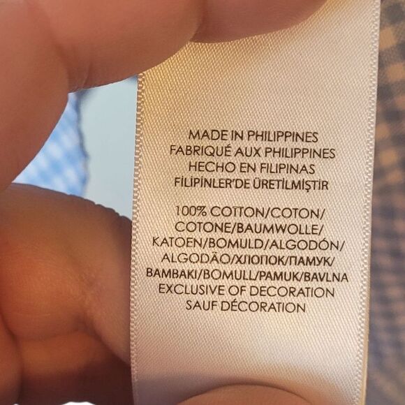 Ralph Lauren Men's Classic Fit Light Blue Gingham 100% Cotton Button Down Shirt - Picture 5 of 6